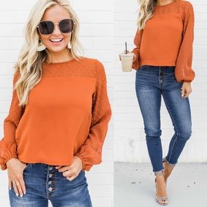 PinkLily Rust Blouse